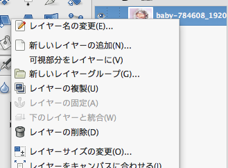 レイヤを右クリック-「レイヤーを複製」